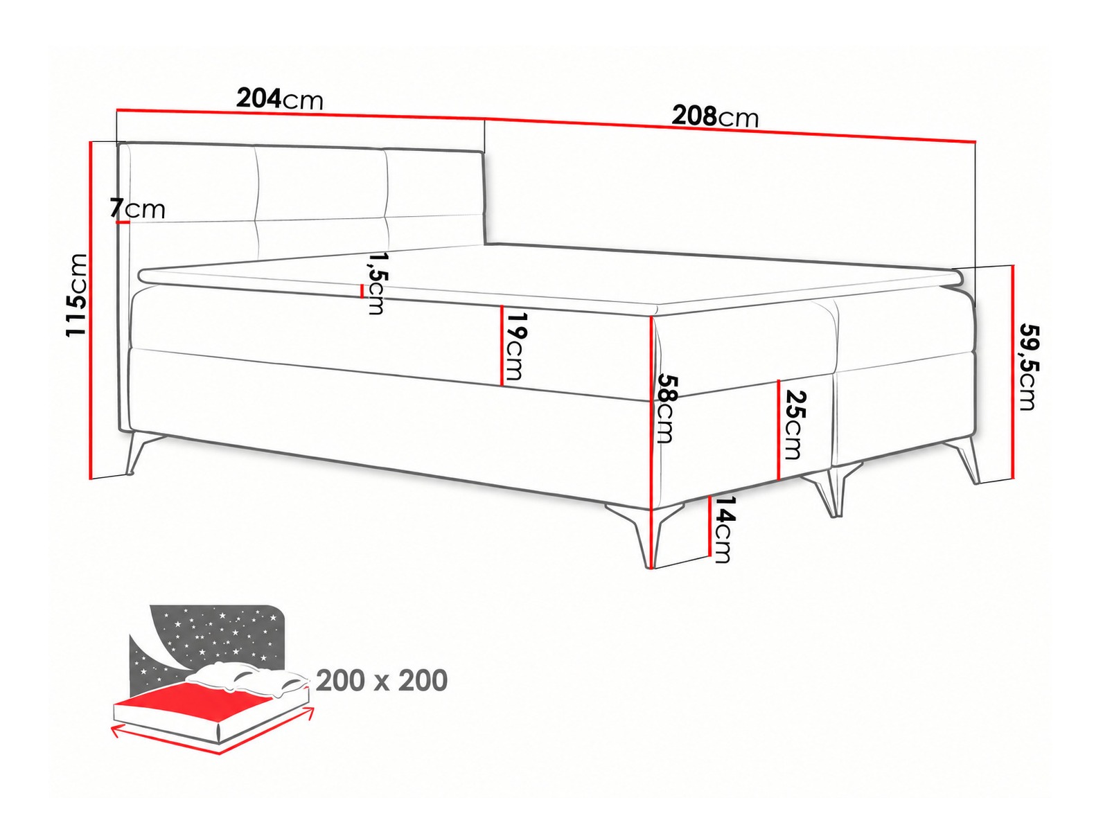 Boxspringbett Harena (Soft 017)
