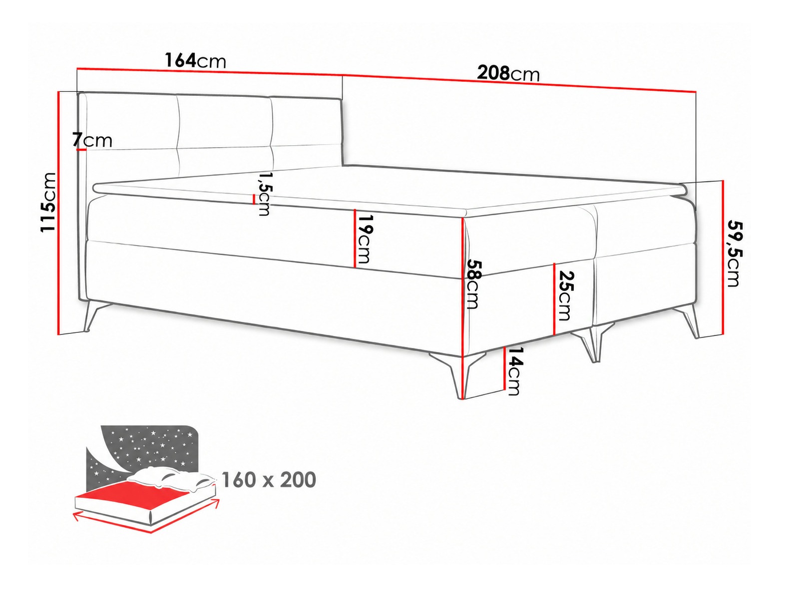 Boxspringbett Harena (Soft 017)