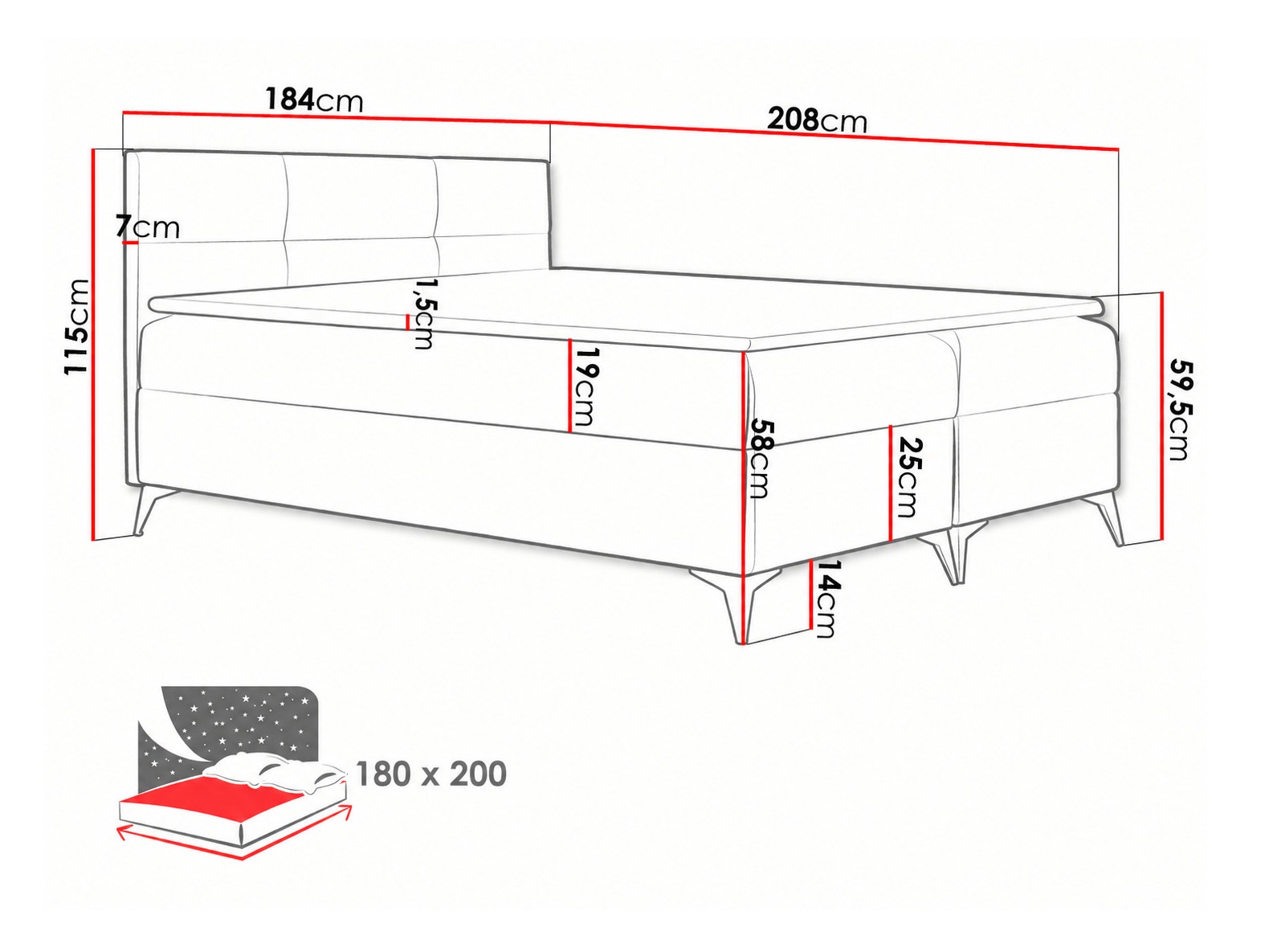 Boxspringbett Harena (Soft 017)