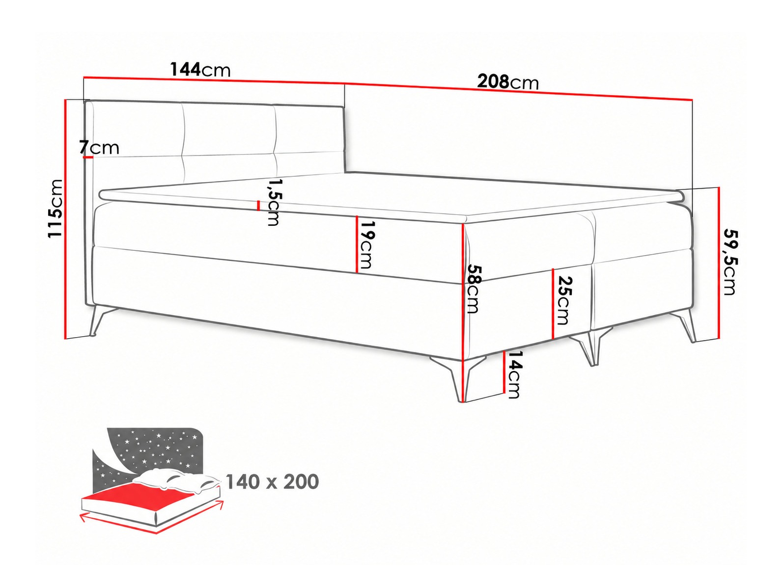 Boxspringbett Harena (Soft 029)