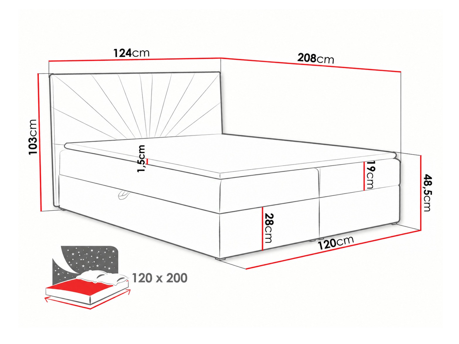 Boxspringbett Pons I (Kronos 02)