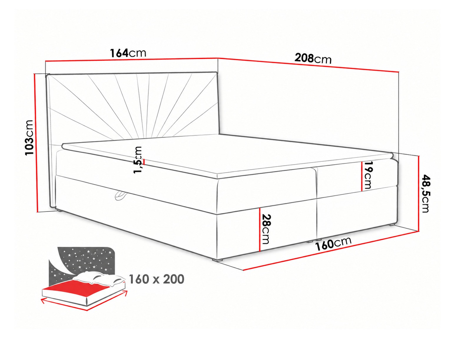 Boxspringbett Pons I (Kronos 02)