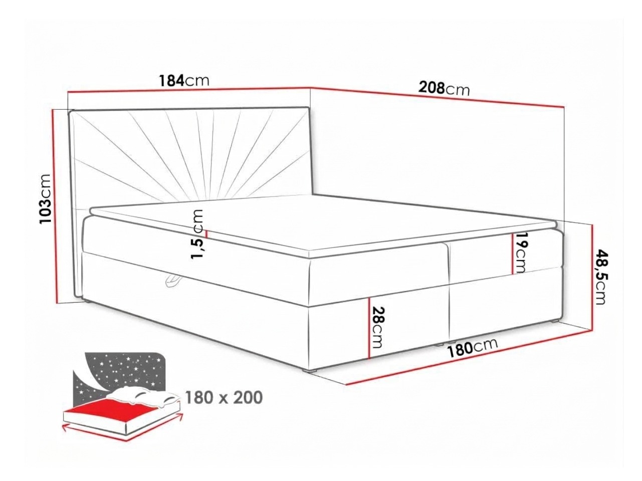 Boxspringbett Pons I (Kronos 02)