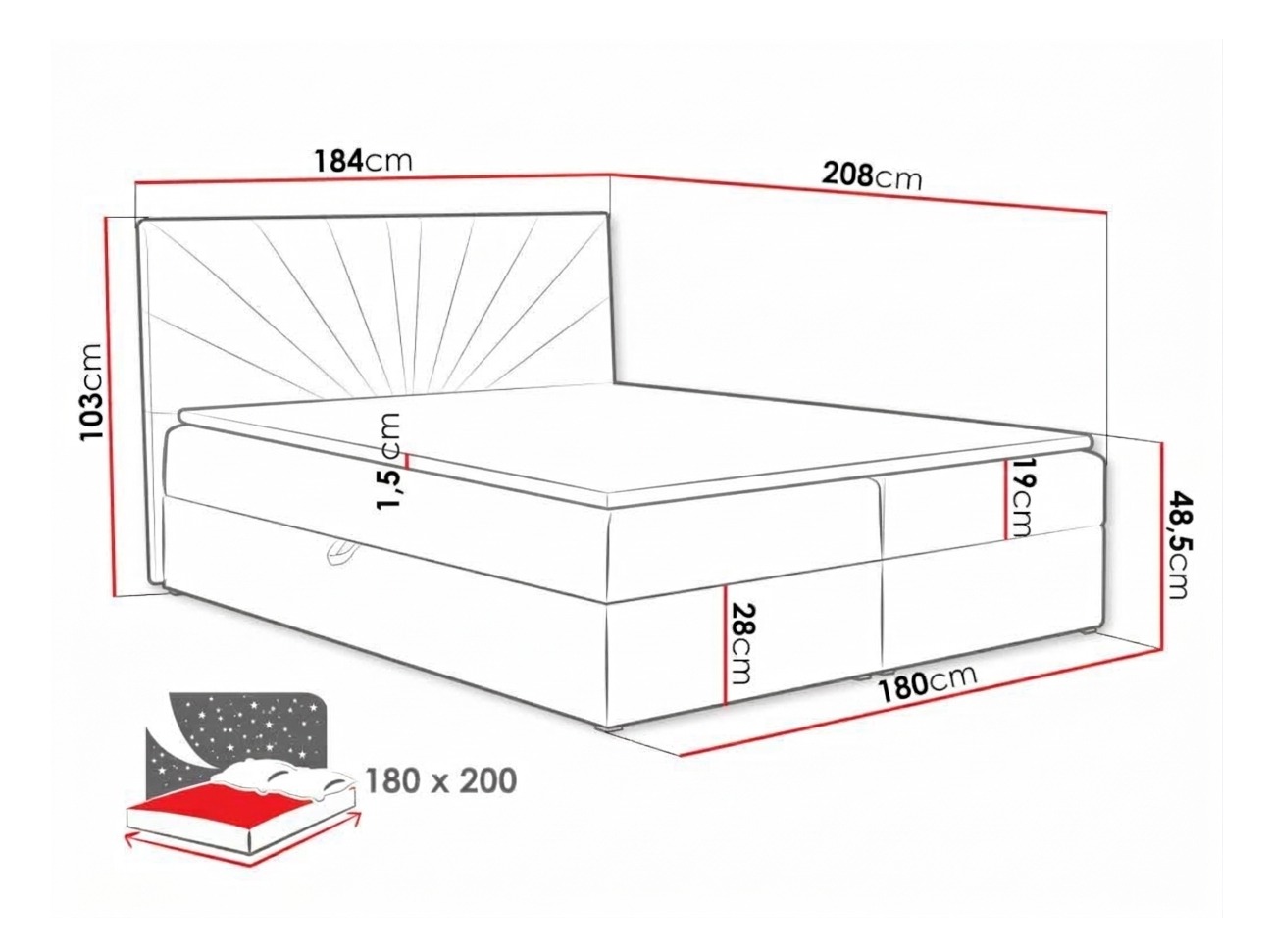 Boxspringbett Pons I (Kronos 27)