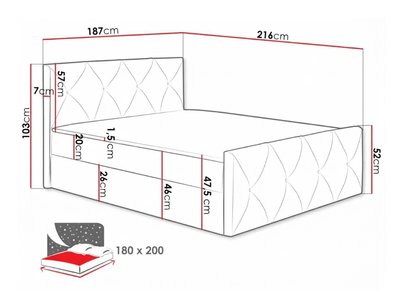 Boxspringbett Litus I (Zetta 297)