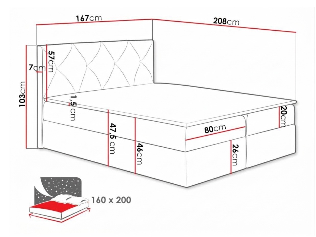 Boxspringbett Litus (Zetta 291)