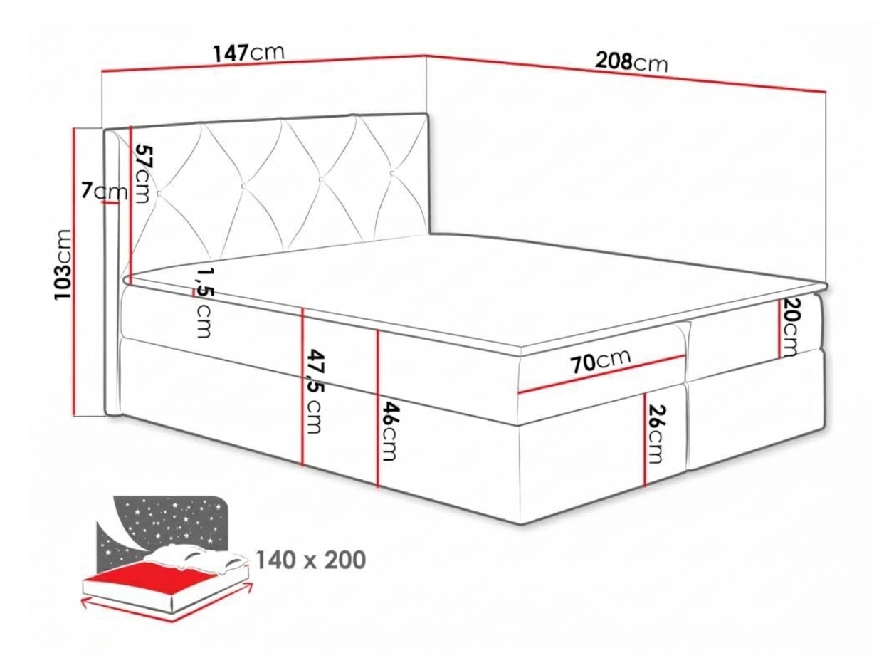 Boxspringbett Litus (Zetta 297)