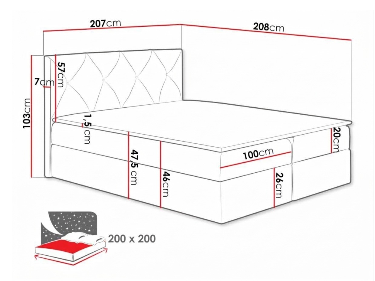 Boxspringbett Litus (Zetta 297)