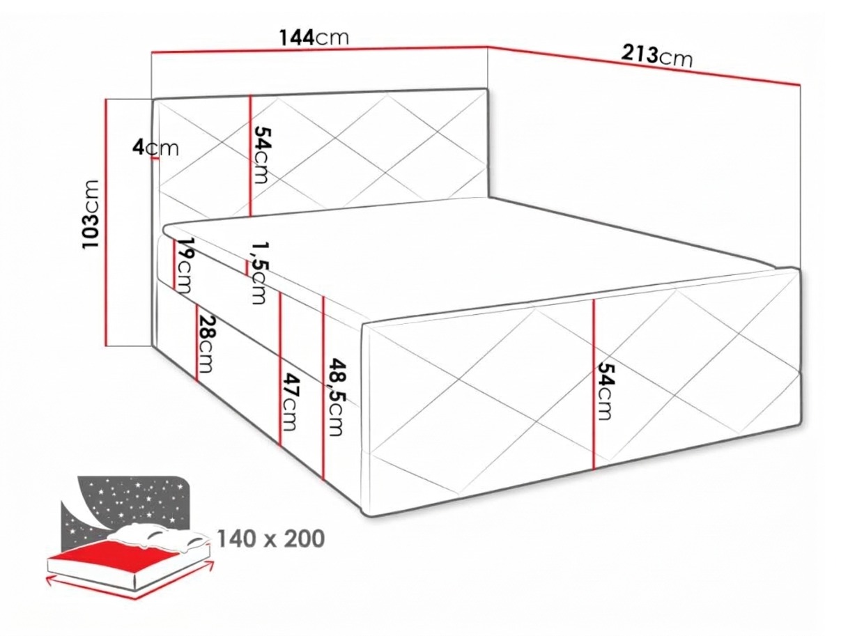Boxspringbett Mons (Ikar 01)