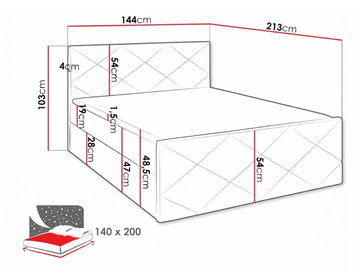 Boxspringbett Mons (Kameleon 72)