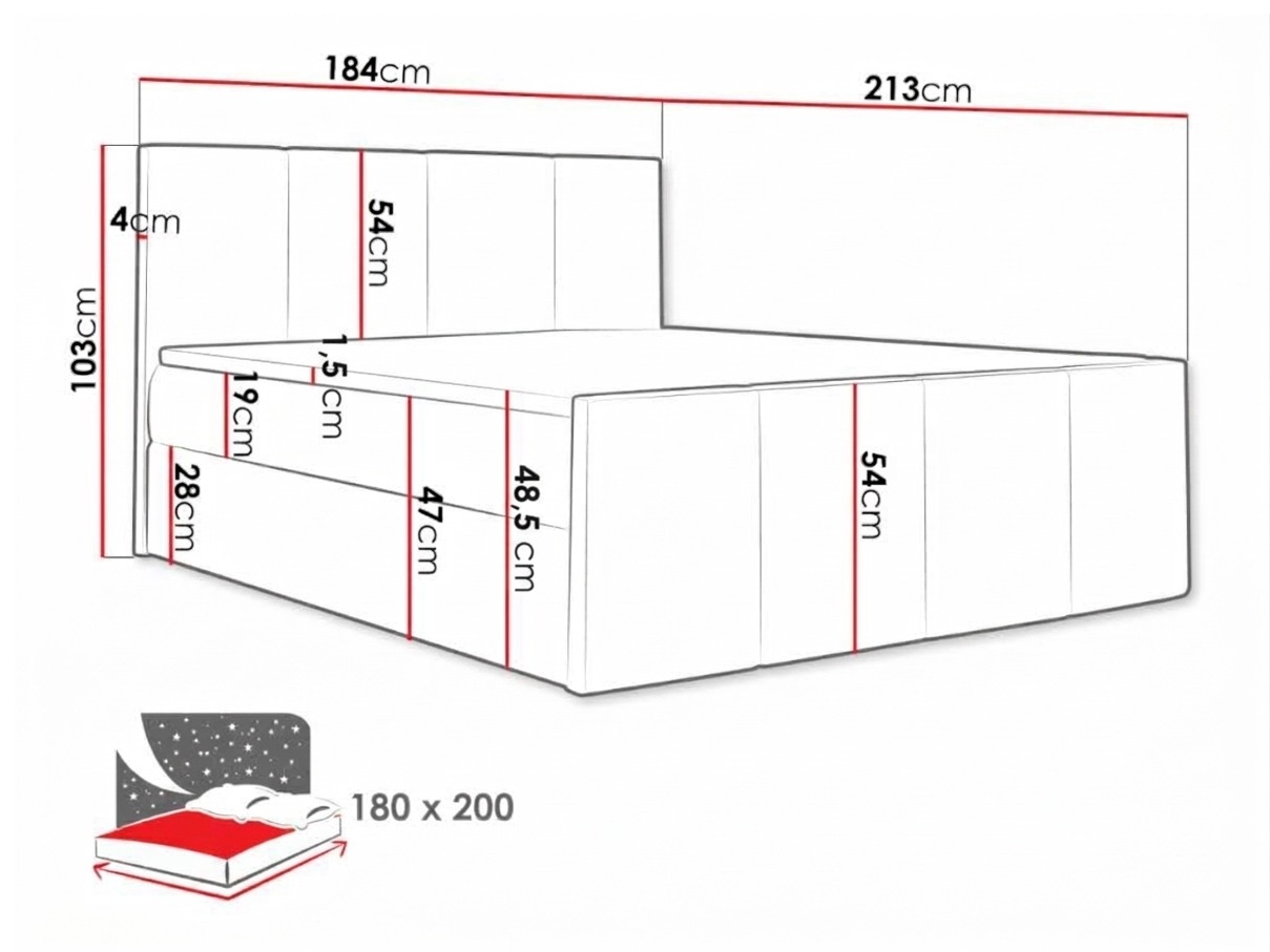 Boxspringbett Ventus (Ikar 01)