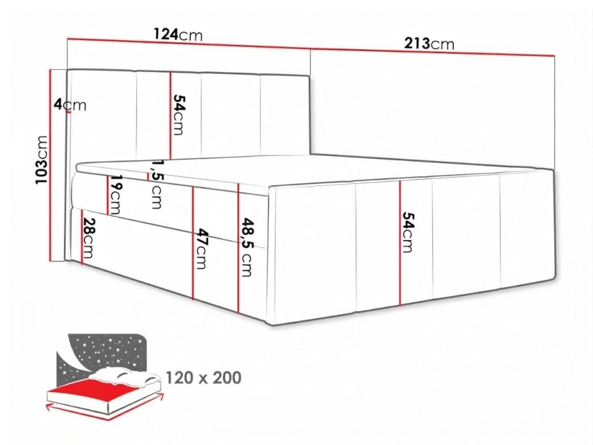 Boxspringbett Ventus (Muna 05)