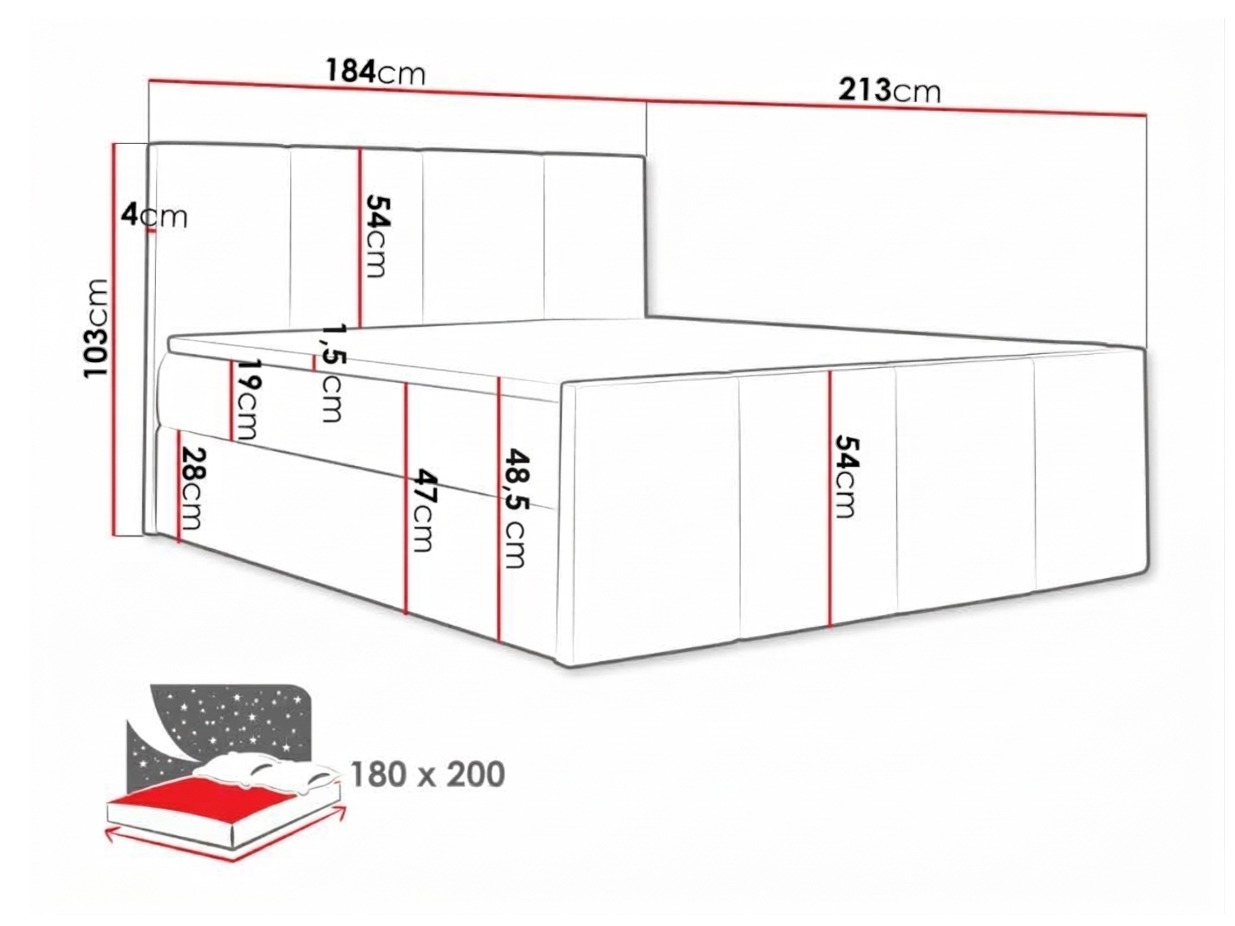 Boxspringbett Ventus (Muna 14)