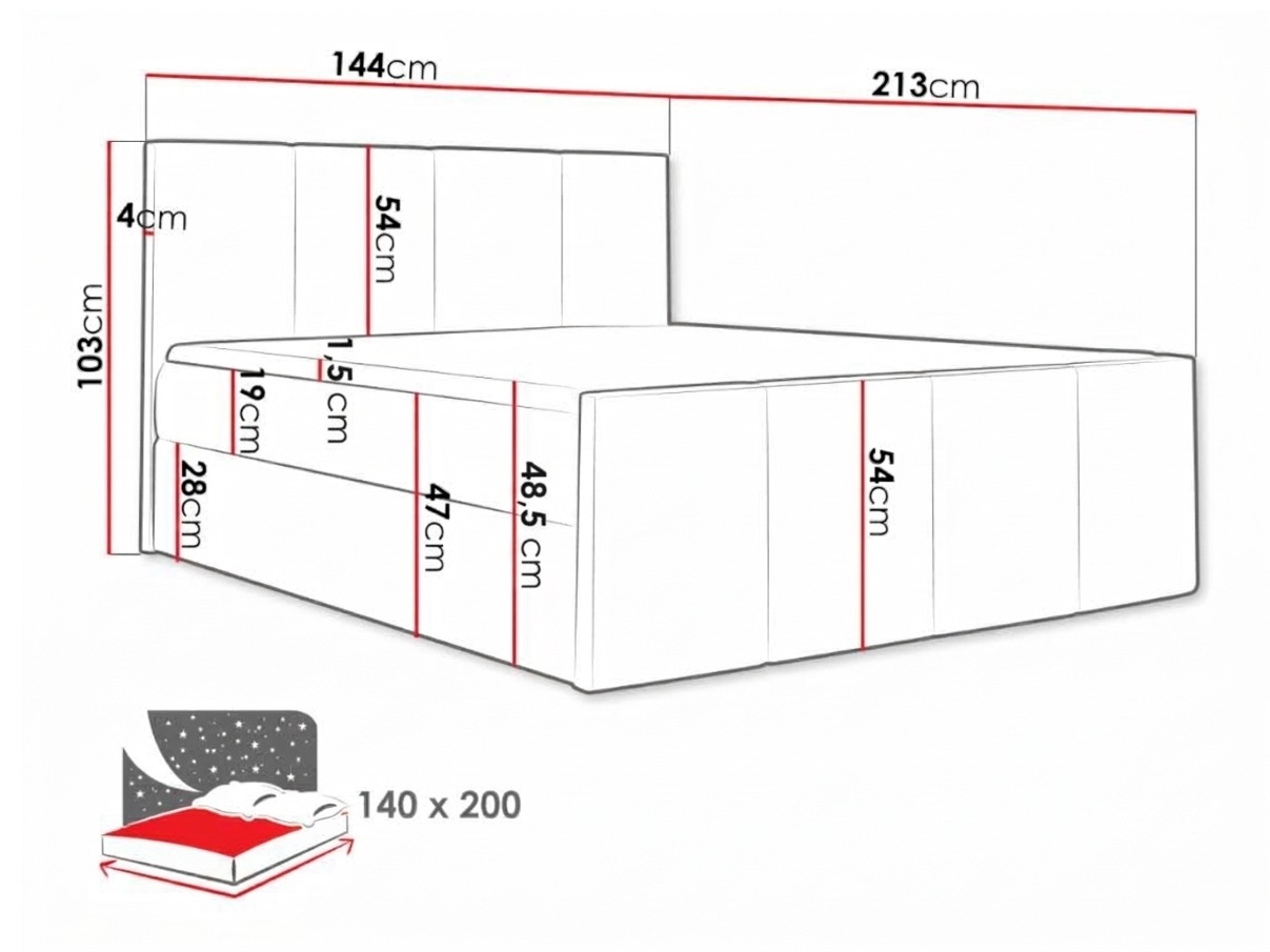 Boxspringbett Ventus (Zetta 302)
