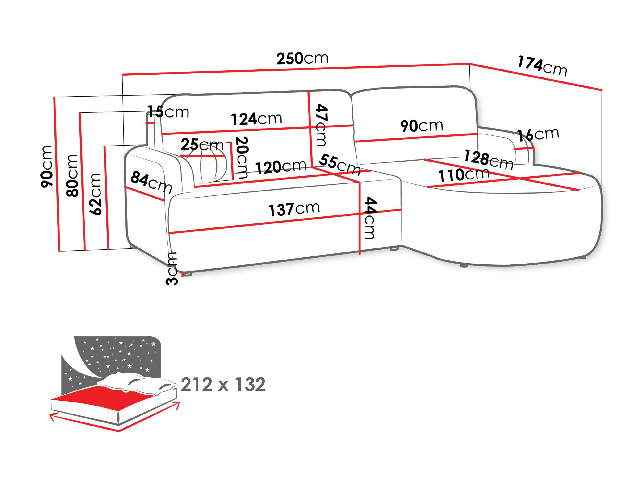 Ecksofa Comfivo Popis (Baloo 2074)