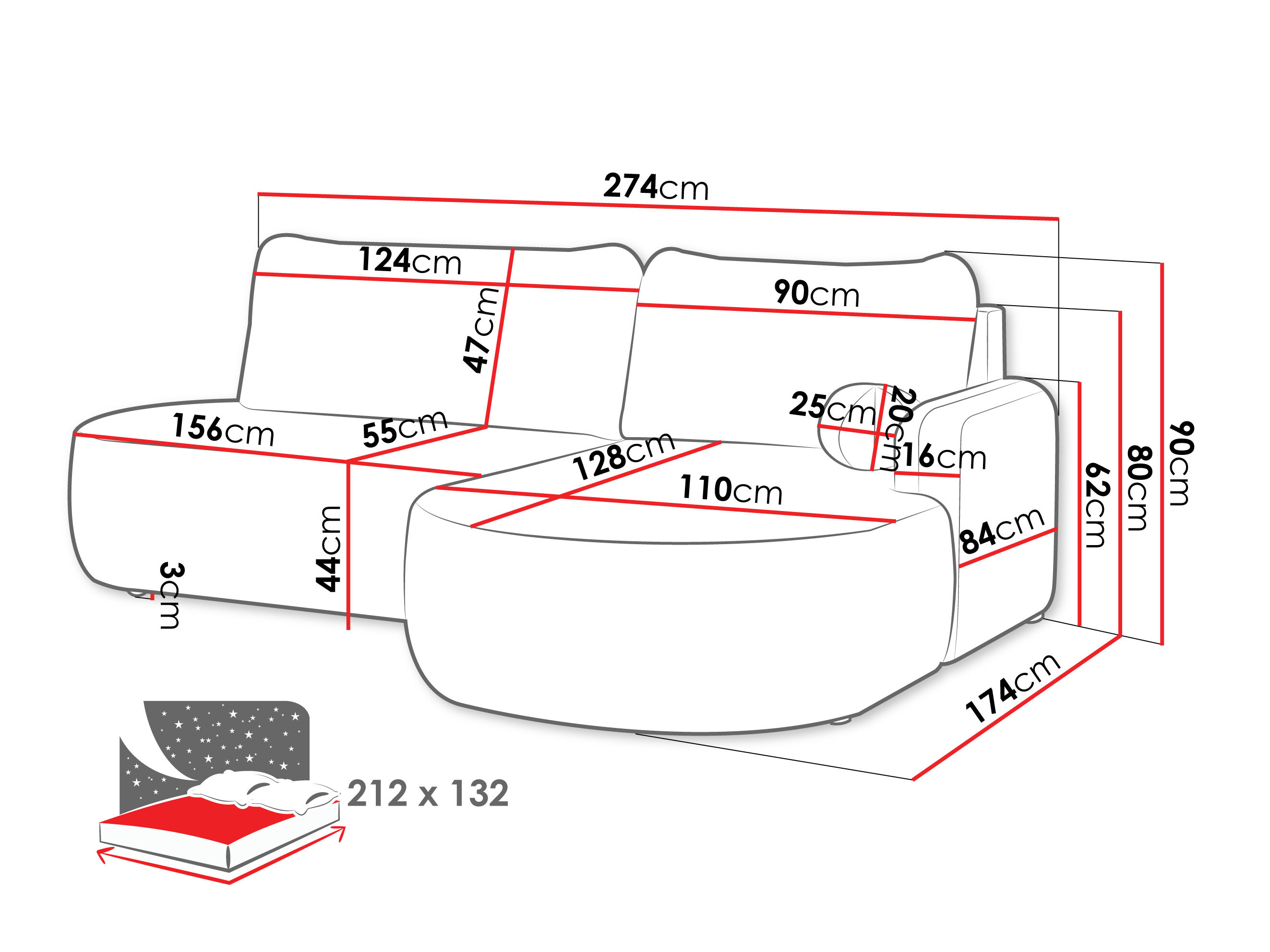 Ecksofa Comfivo Popis I (Gold 29)