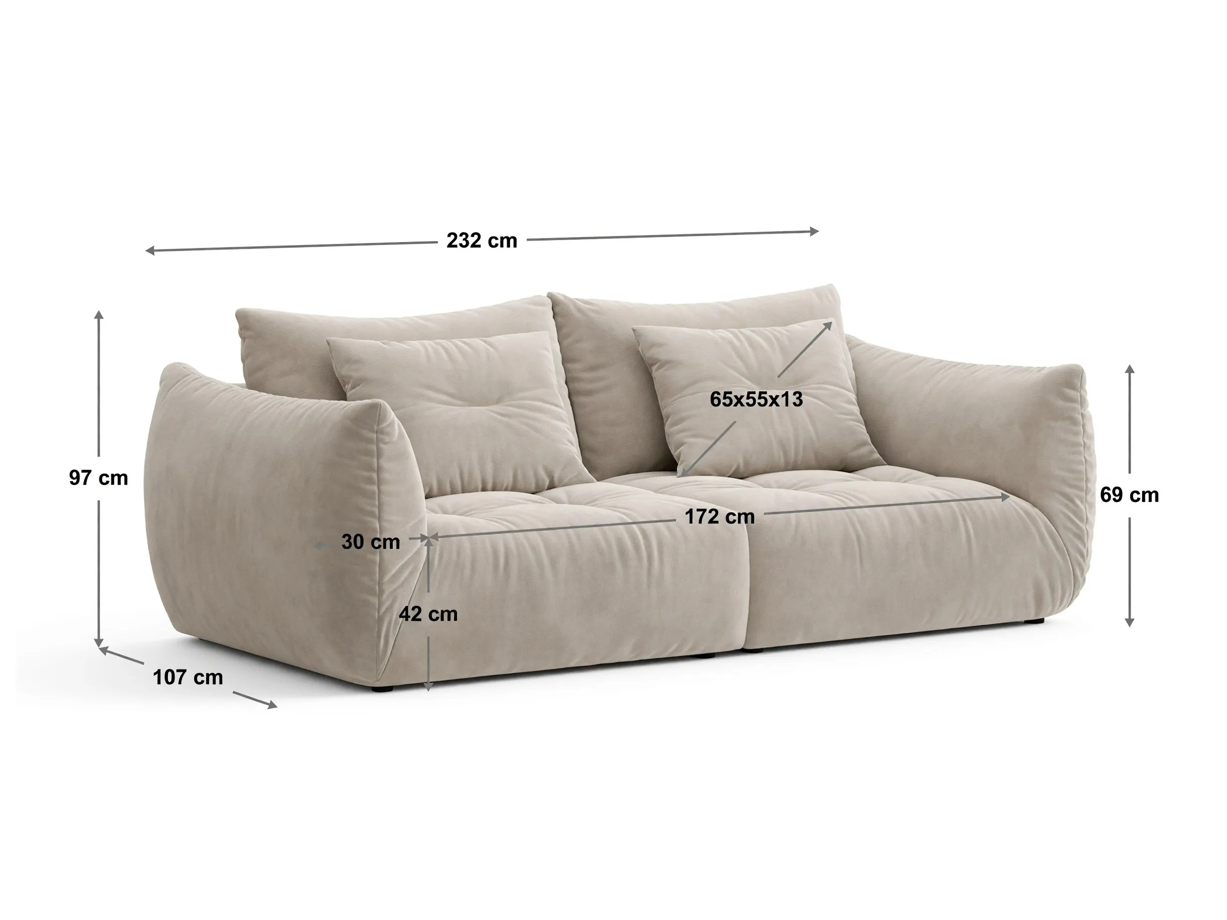 Modulares Sofa Benorli 100 (Wind 52)