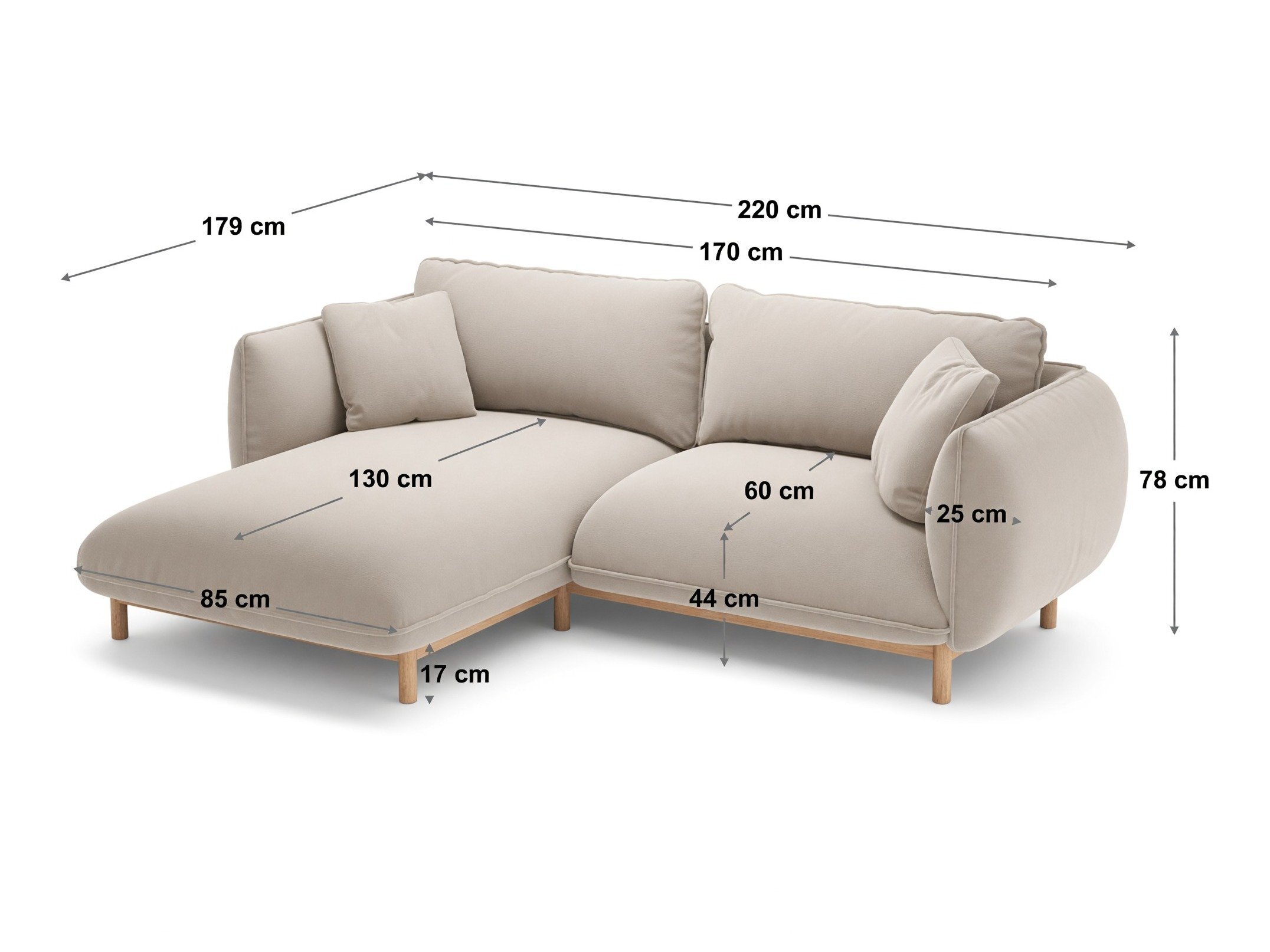 Ecksofa Romvese 105 (Wind 05)